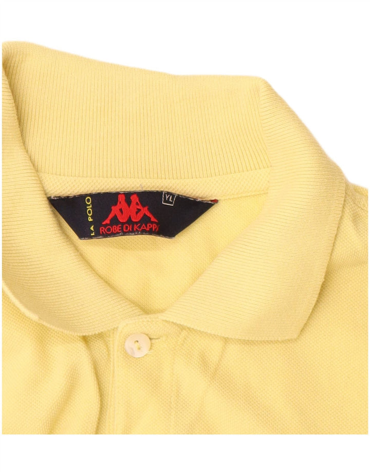 KAPPA Polo Garçon 13-14 ans Grand Jaune Coton