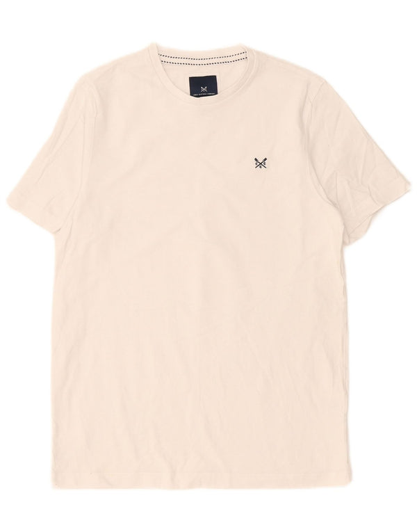 Crew Clothing T-Shirt Homme Blanc Moyen Coton