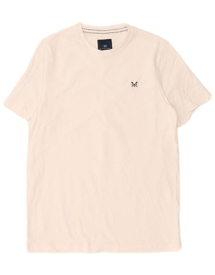 Crew Clothing T-Shirt Homme Blanc Moyen Coton