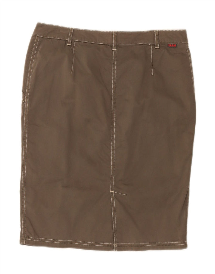 SLAM Womens Straight Skirt Small W30  Grey Cotton Vintage Slam and Second-Hand Slam from Messina Hembry 