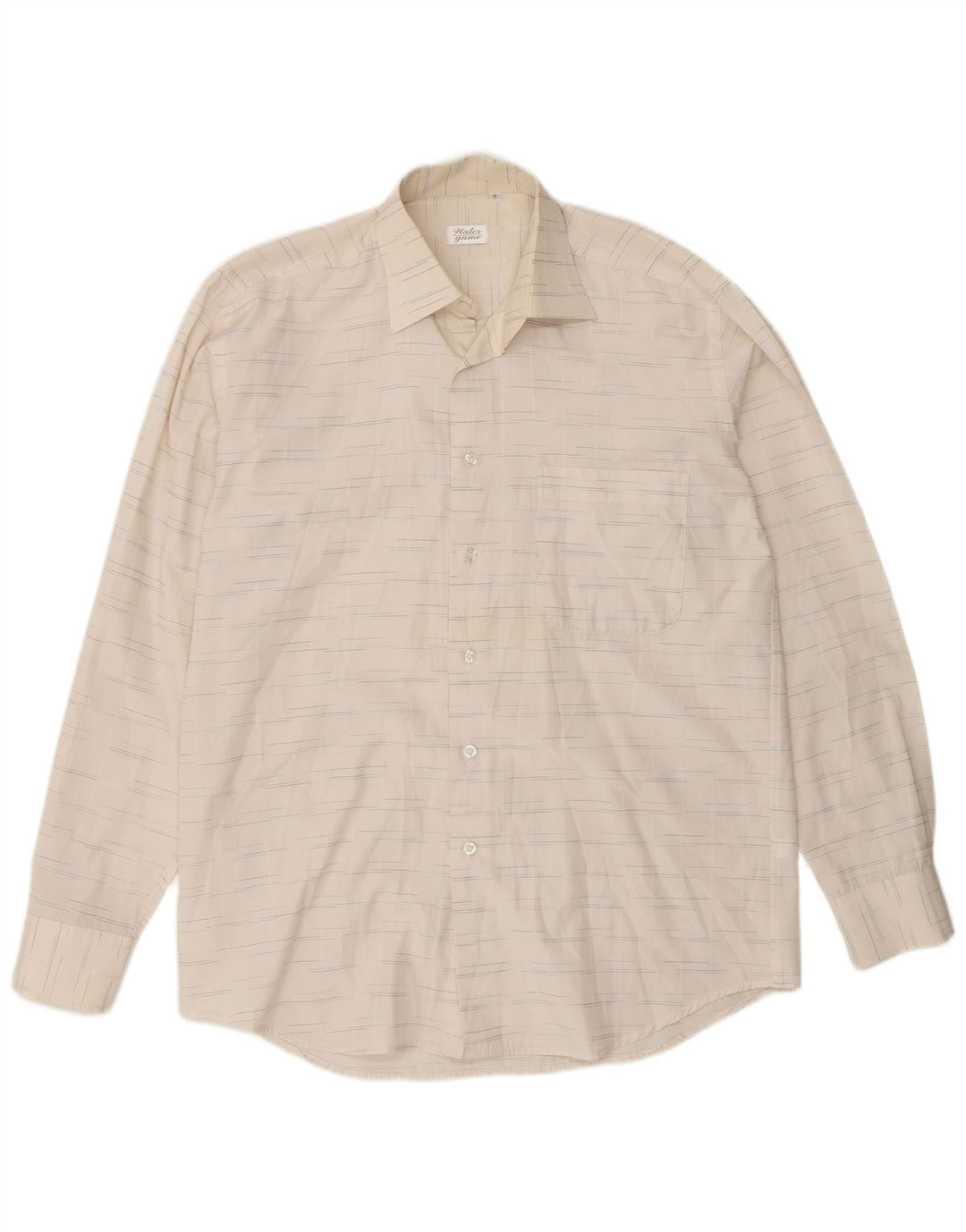 Chemise homme vintage coton à fines rayures blanches moyennes