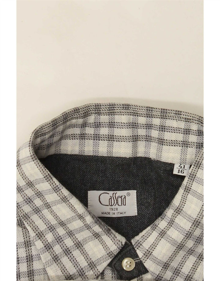 Cassera Chemise Homme Taille 41 16 Grand Carreau Blanc