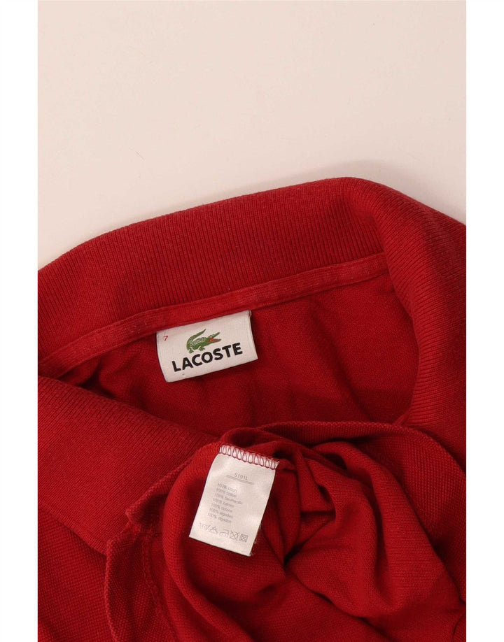 Lacoste Polo Homme Taille 7 2XL Coton Rouge