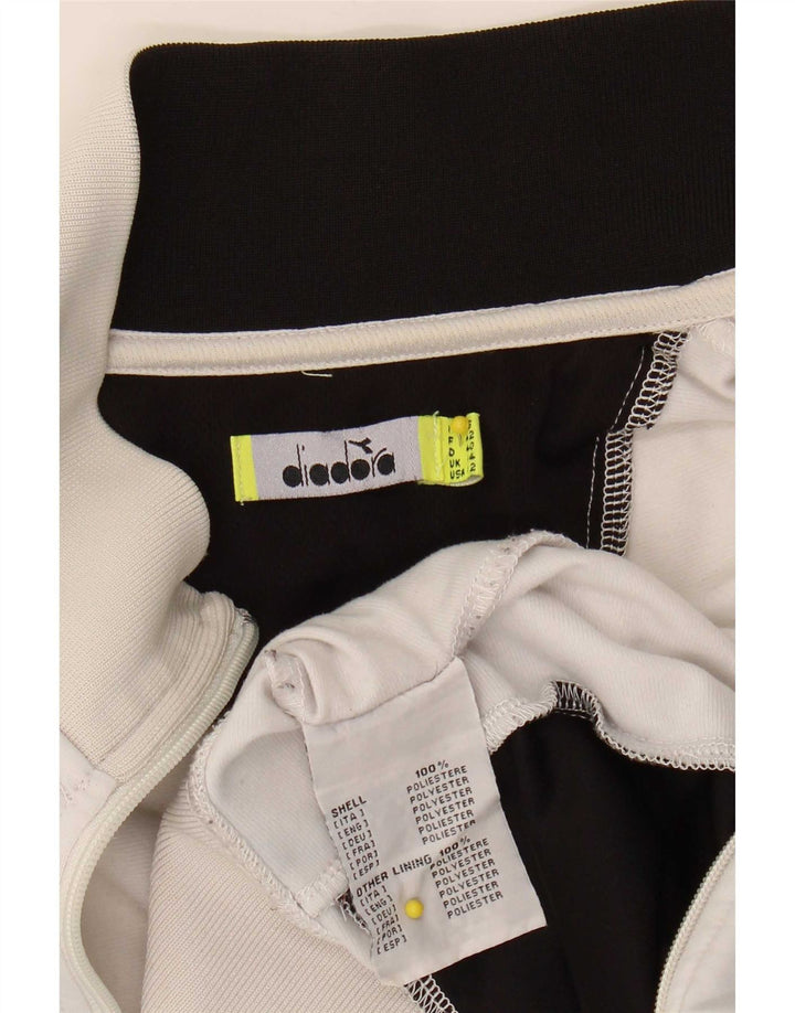 Diadora Veste de survêtement pour femme UK 14 Large Blanc Polyester
