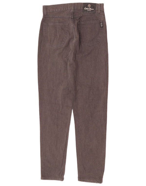 Carlo Colucci Jean fuselé taille haute pour femme IT 42 Medium W27 L30 Marron