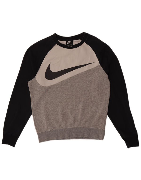 Nike Sweat-shirt graphique pour homme en coton color block Gris Taille S