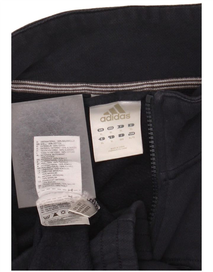 Adidas Veste de survêtement pour homme XL en coton bleu marine