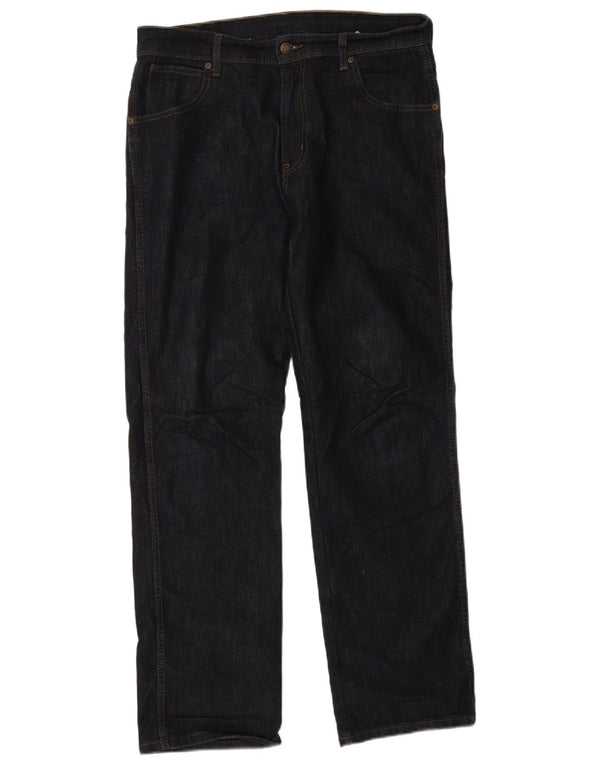 Wrangler Jean droit coupe régulière pour homme W35 L32 en coton bleu marine