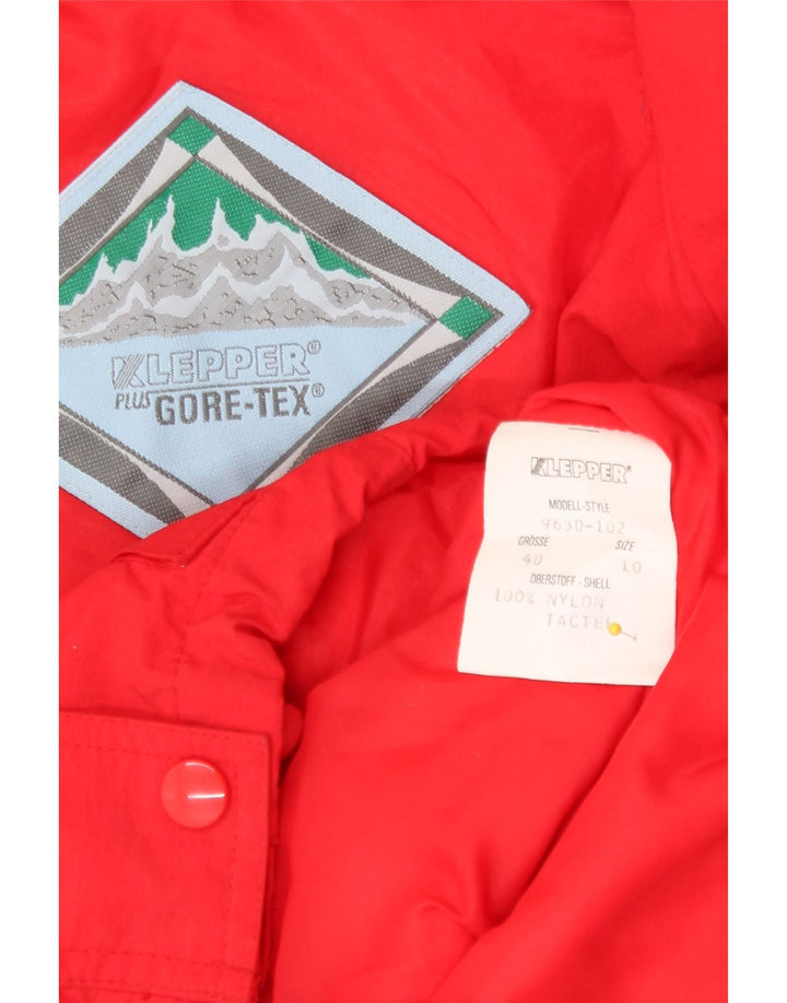 Klepper Veste coupe-vent à capuche Gore-Tex pour femme EU 40 Rouge moyen