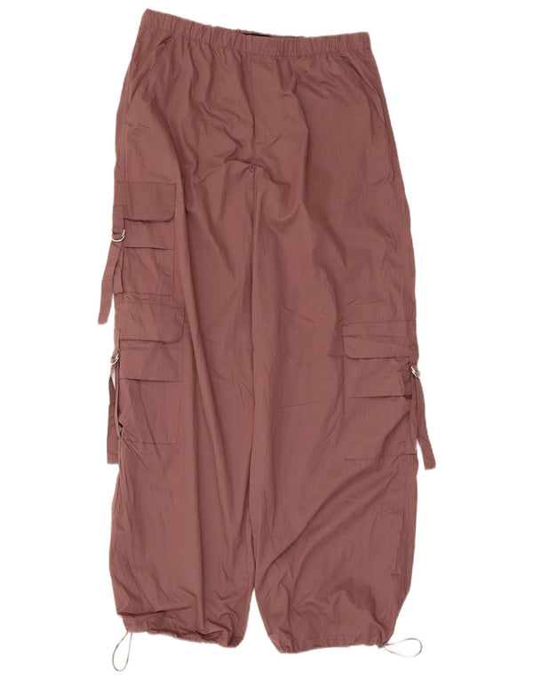 Zara Pantalon cargo large pour femme Medium W28 L30 Marron Polyester