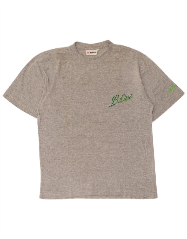 Lotto T-Shirt Graphique Homme Gris Moyen Coton