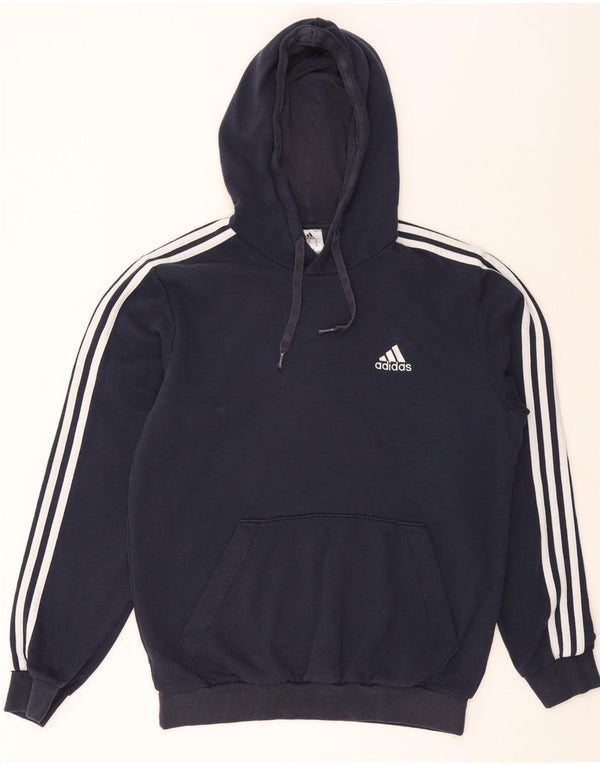 Adidas Pull à capuche pour homme en coton bleu marine moyen