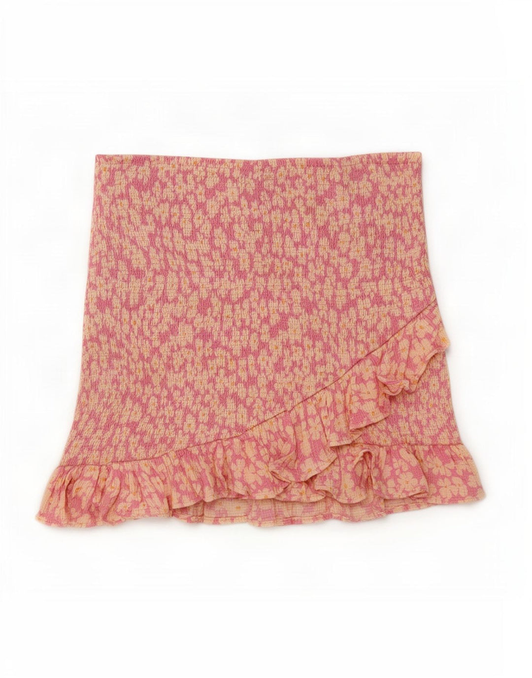 Zara Femme Mini Jupe À Volants Petit W26 Rose Floral