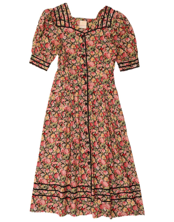 Meico Landhaus Look Robe Maxi Femme UK 12 Moyen Multicolore Floral