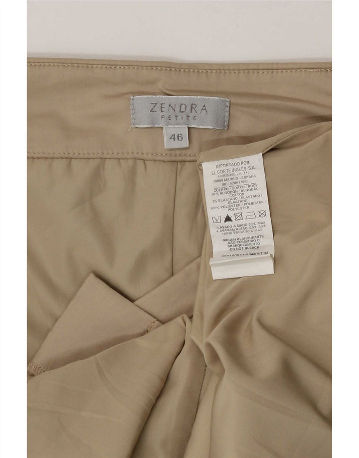 Zendra Mini jupe femme EU 46 XL W34 coton beige