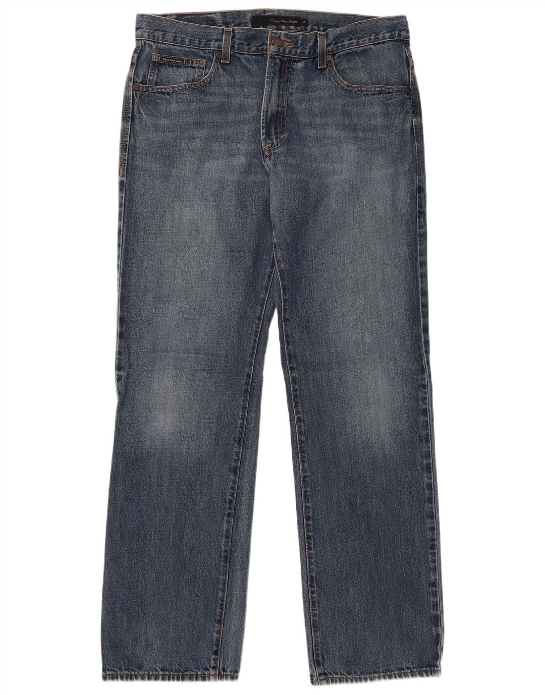 CALVIN KLEIN Jean droit homme W34 L32 bleu coton