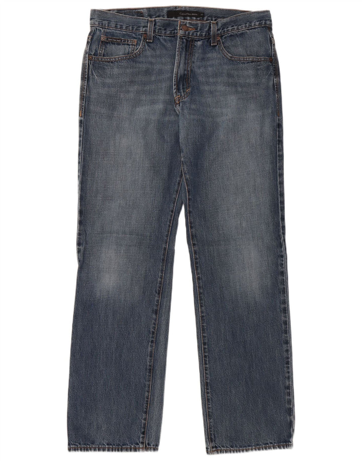 CALVIN KLEIN Jean droit homme W34 L32 bleu coton