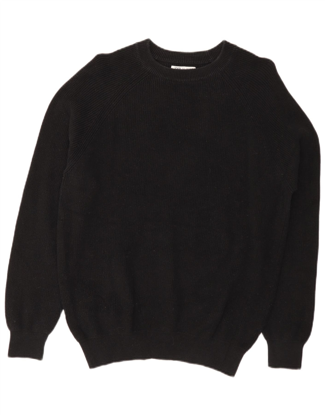 Zara Pull Col Bateau Homme Petit Noir Coton