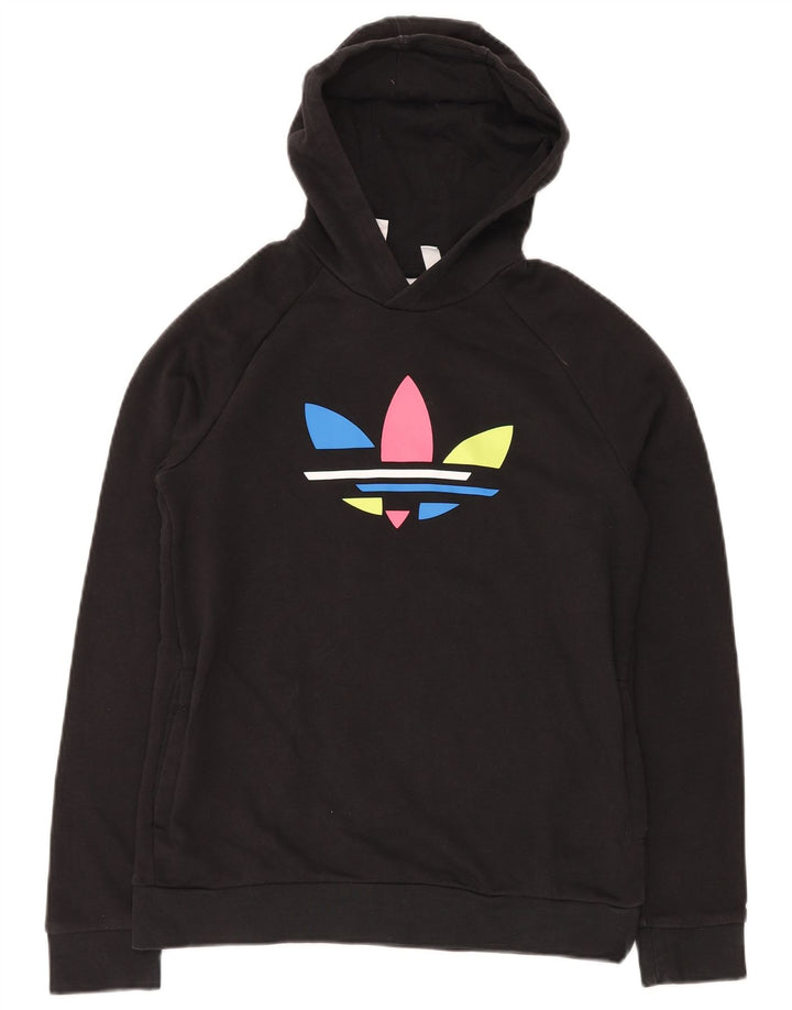 ADIDAS Pull à capuche graphique pour garçon 14-15 ans Noir Coton