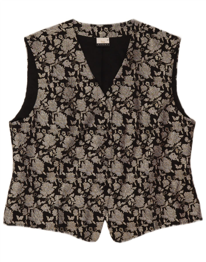 Tru Womens Crop Top EU 48 Grand Noir Floral Polyamide