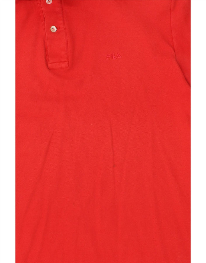 FILA Mens Polo Shirt Small Red Cotton Vintage Fila and Second-Hand Fila from Messina Hembry 