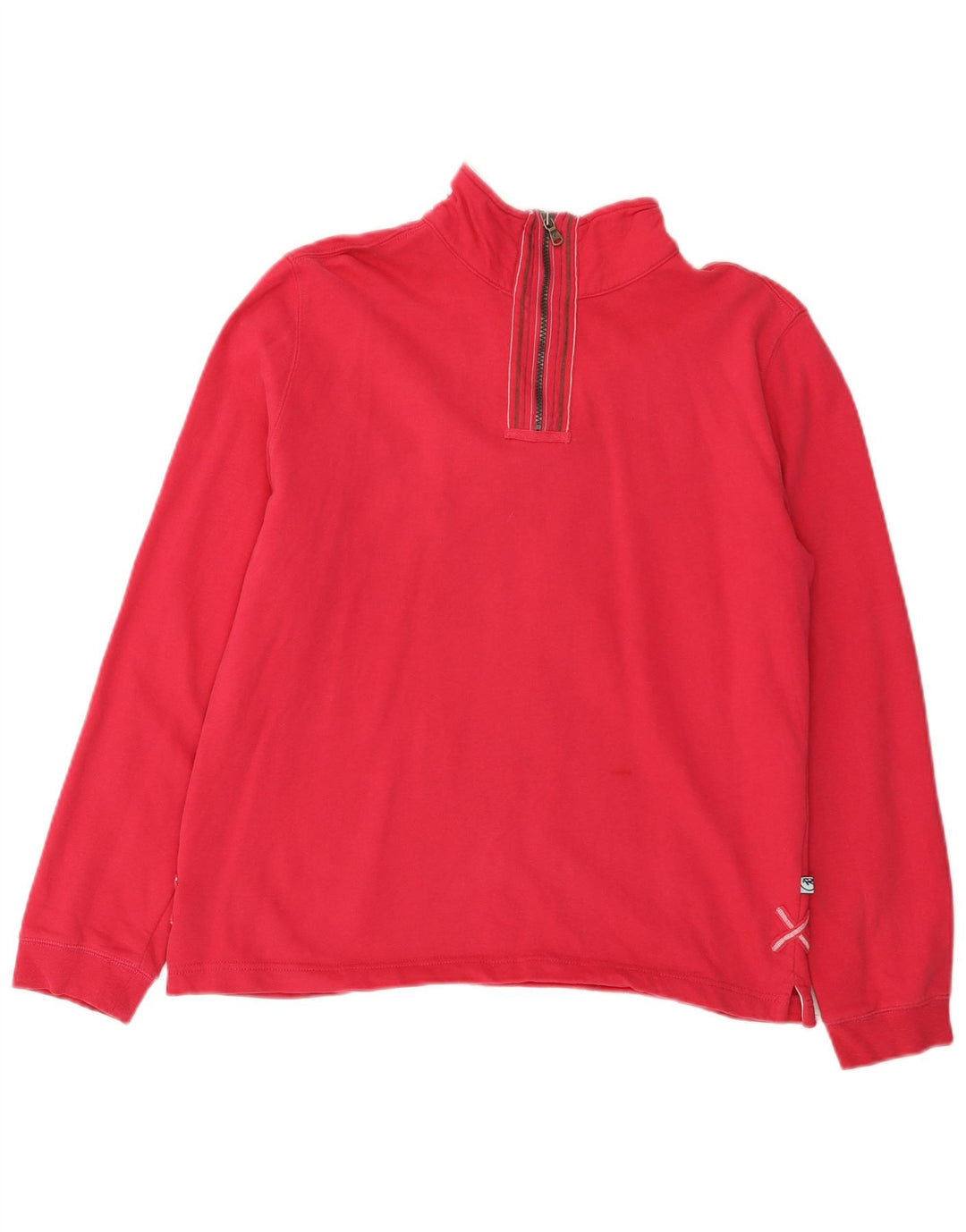 White Stuff Sweat-shirt à col zippé pour femme UK 12 Rose moyen Coton