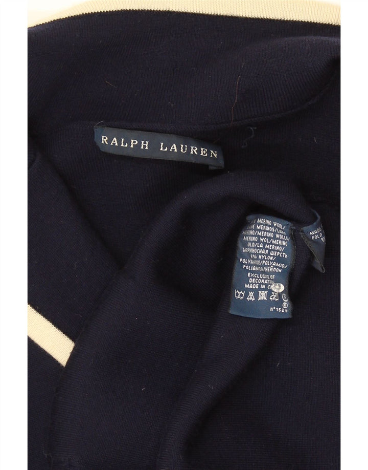 Ralph Lauren Veste blazer à 3 boutons pour femme UK 14 Bleu marine moyen