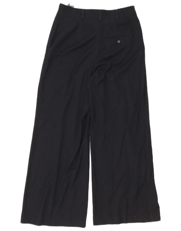 Marks & Spencer Pantalon décontracté à jambe large pour femme UK 10 Small W30 L30 Noir