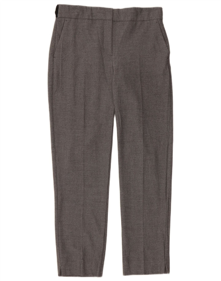 Pantalon Chino Droit Femme Zara Petit W26 L27 Gris Polyester