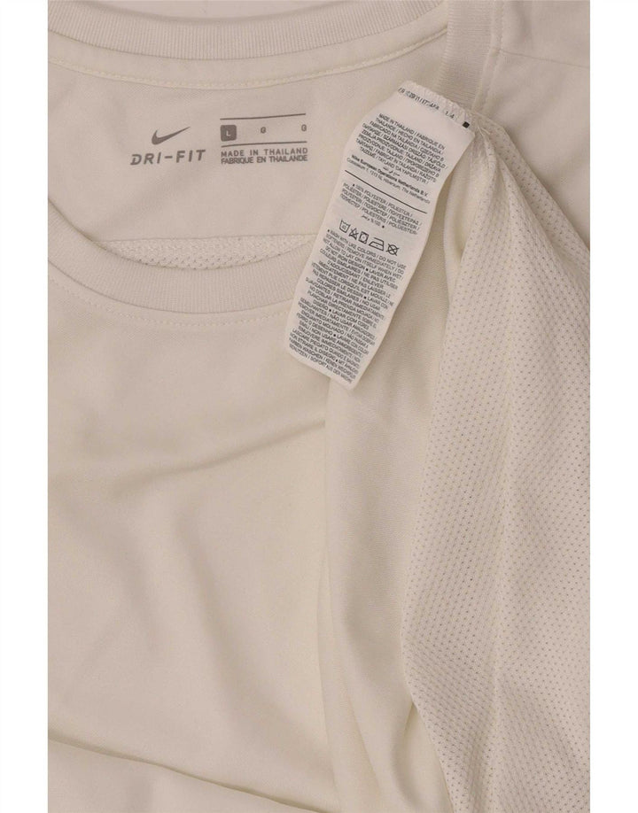 Nike Hommes Dri Fit T-Shirt Haut Large Blanc Polyester