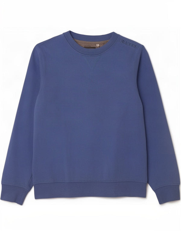 Diadora Sweat-shirt pour garçon 11-12 ans XL Bleu Coton