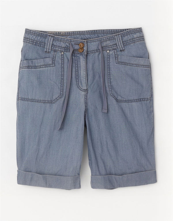 M&Co Bermuda Femme UK 14 Large W32 Bleu Coton