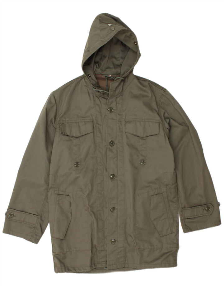 Veste Parka à Capuchon Vintage Homme IT 46 Petit Kaki