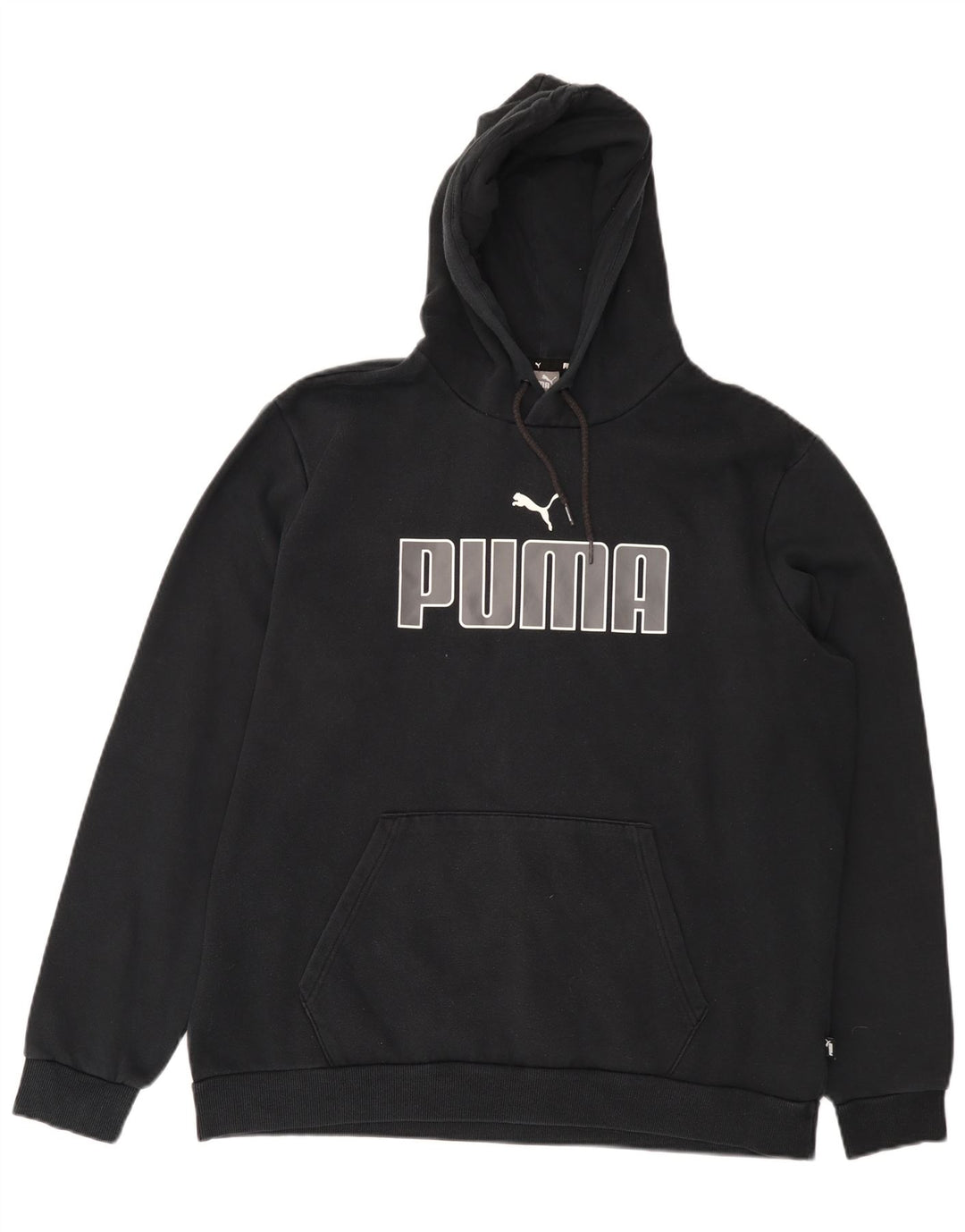 PUMA Pull à capuche graphique pour homme XL Noir Coton
