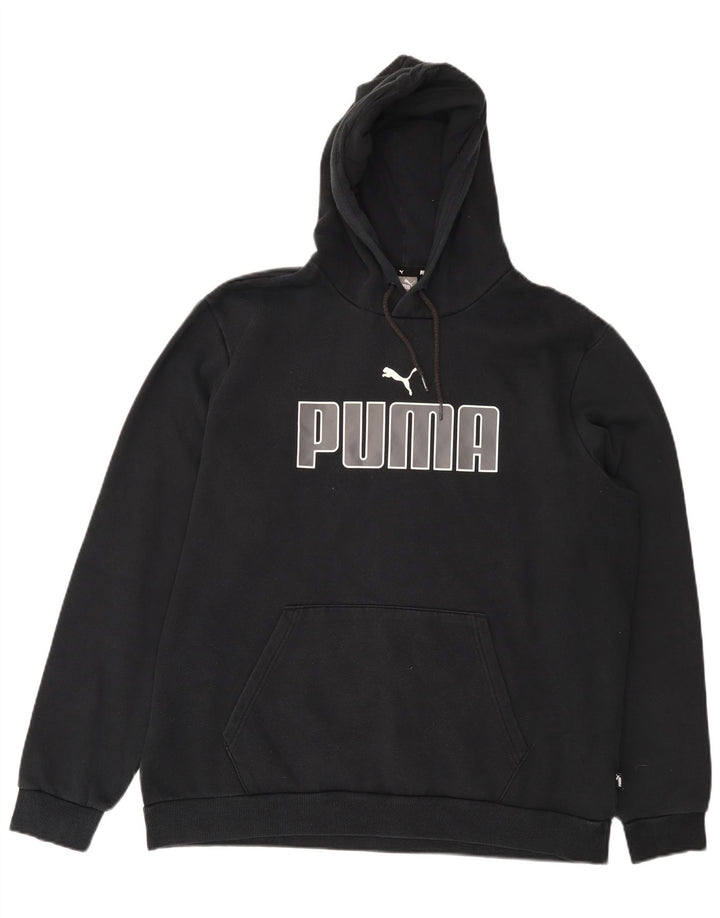 PUMA Pull à capuche graphique pour homme XL Noir Coton