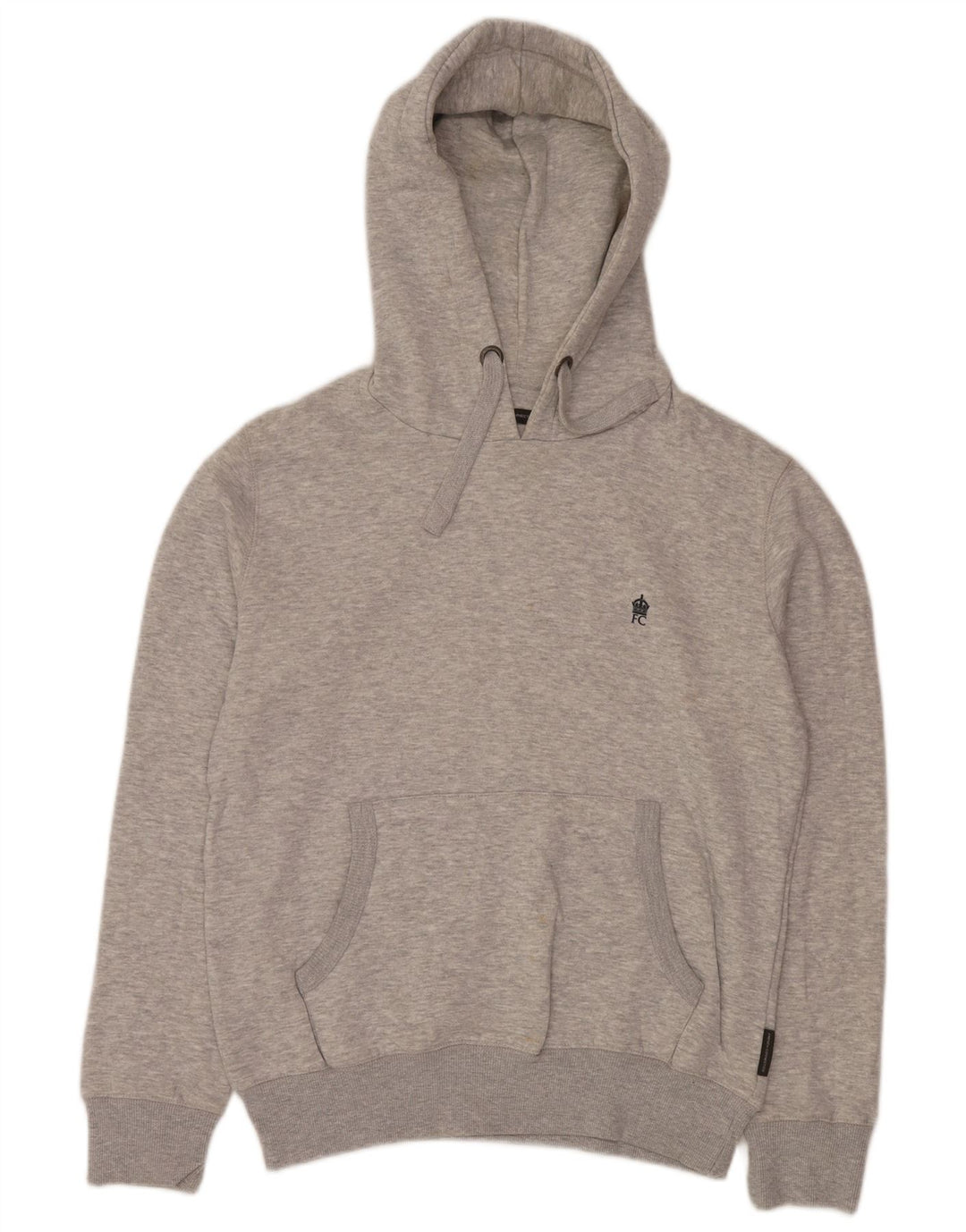 French Connection Pull à capuche homme petit gris coton moucheté