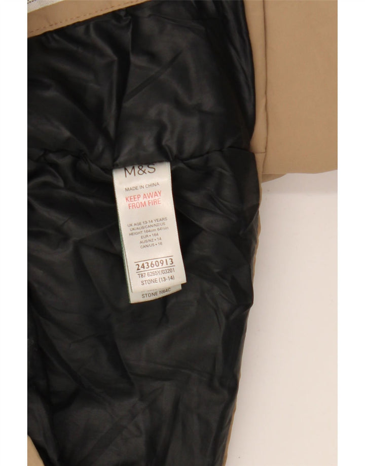 Marks & Spencer Veste coupe-vent à capuche garçon 13-14 ans Beige Polyamide