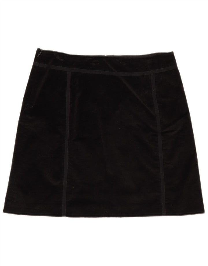 Penny Black Mini jupe en velours pour femme UK 12 Medium W30 Viscose noire