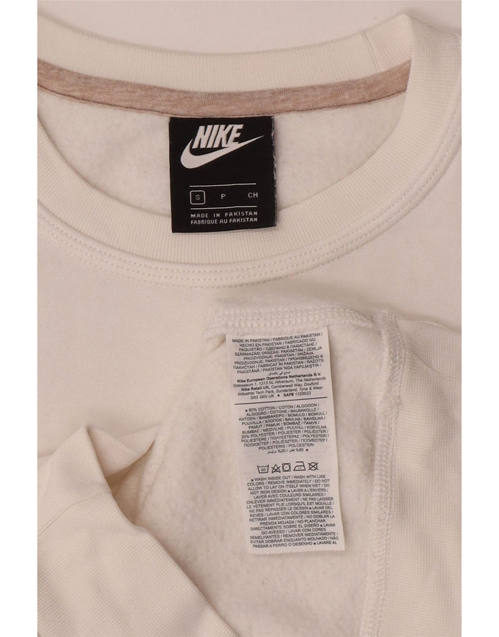 Nike Sweat-shirt pour femme UK 10 Petit coton blanc