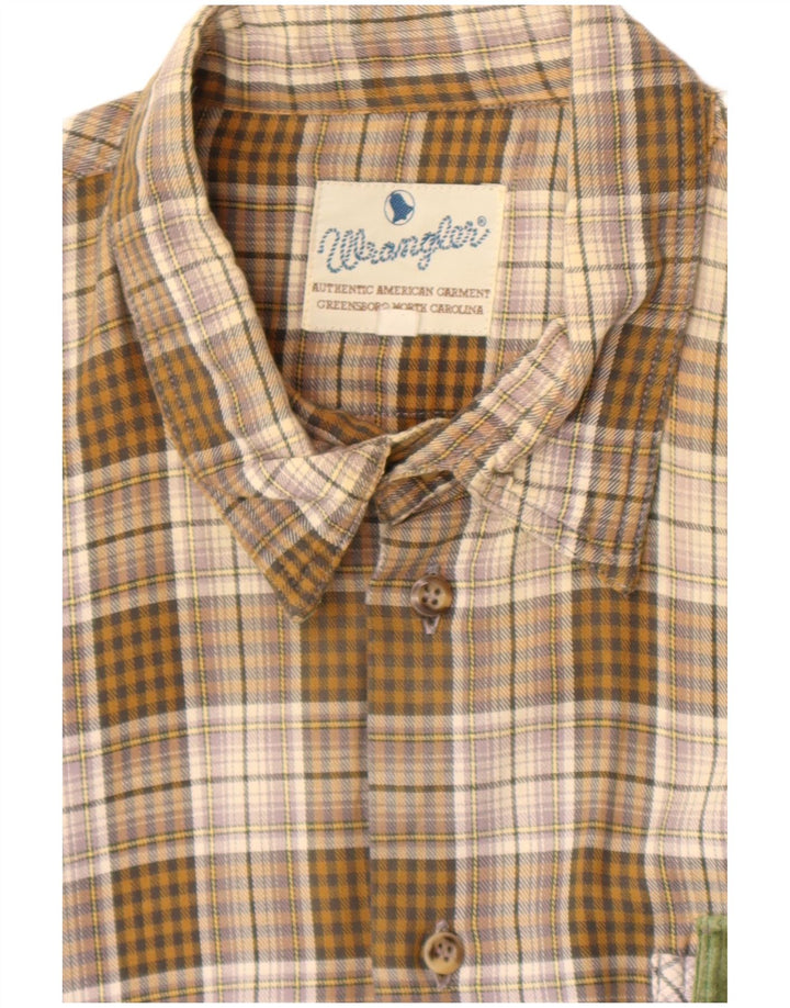 Wrangler Chemise en flanelle pour homme XL Marron à carreaux