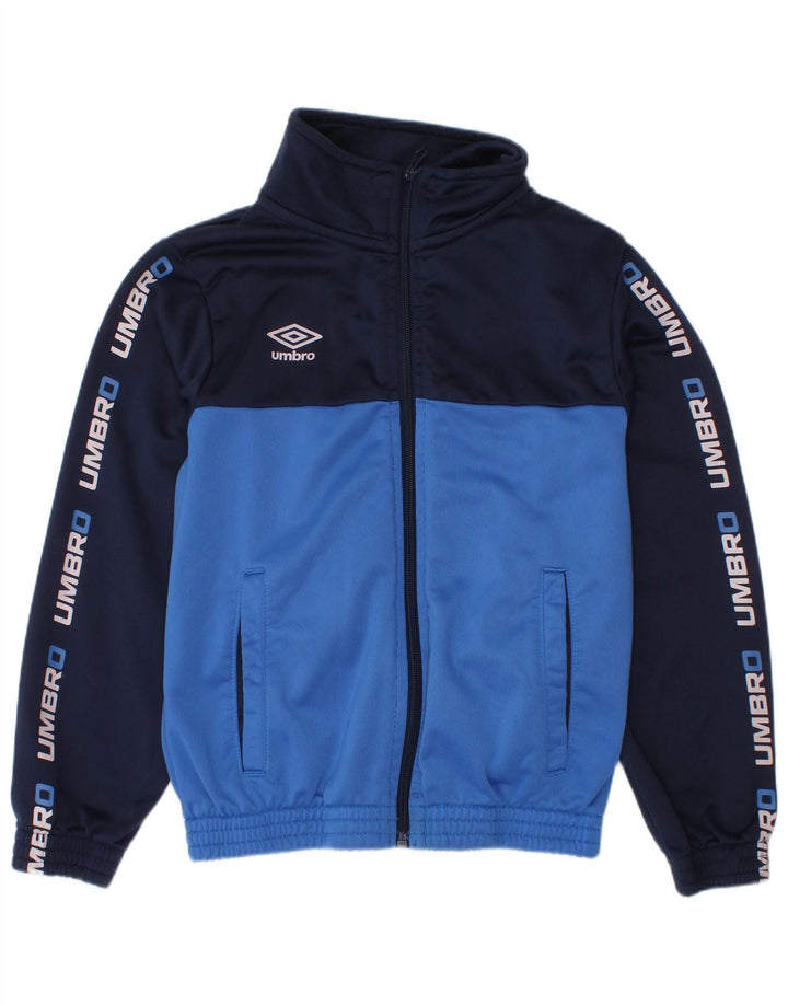 UMBRO Veste de Survêtement Graphique Garçon 7-8 Ans Bleu Marine Colorblock