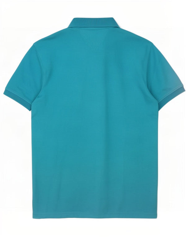 Tommy Hilfiger Mens Regular Fit Polo Shirt Large Blue Cotton