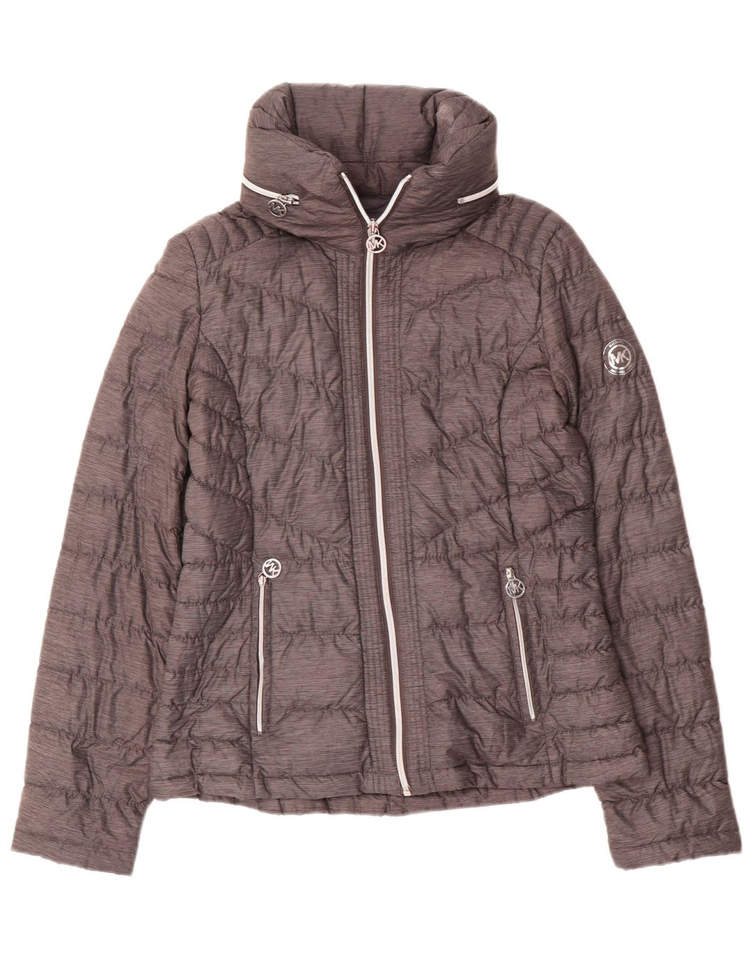 Michael Kors Veste rembourrée pour femme UK 10 Petit nylon gris