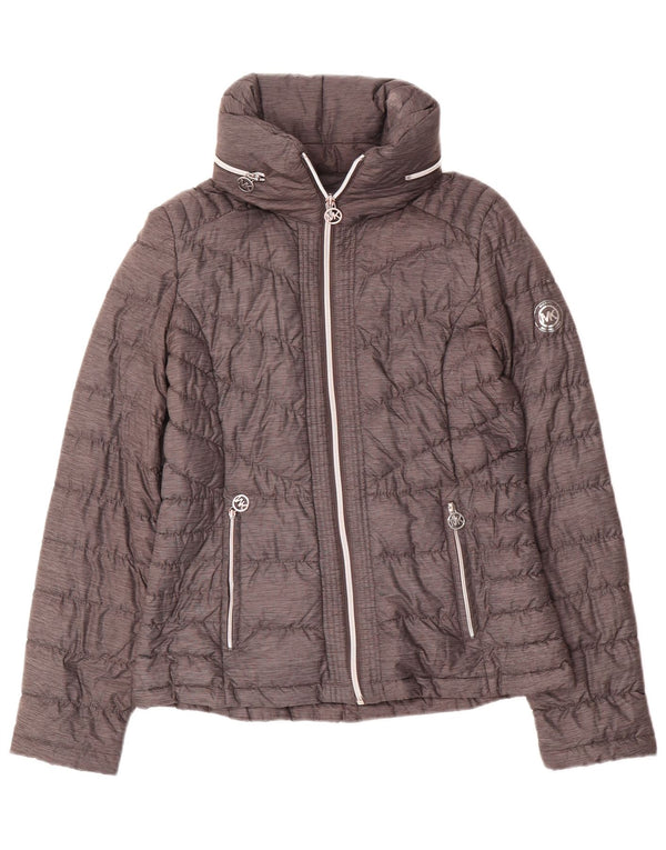 Michael Kors Veste rembourrée pour femme UK 10 Petit nylon gris