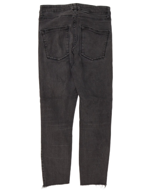 Zara Jean skinny court pour femme EU 38 Small W28 L24 Gris Coton