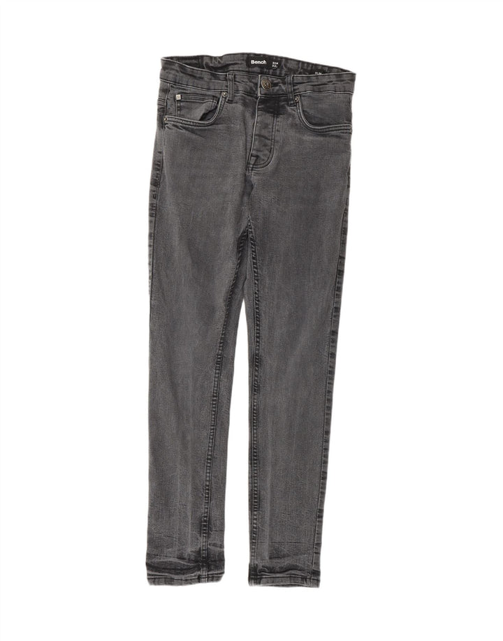 BENCH Mens Slim Jeans W30 L32 Grey Cotton