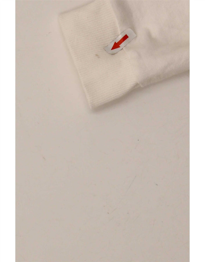 Zara Homme Trafaluc Graphic Sweatshirt Jumper Medium Blanc Colorblock