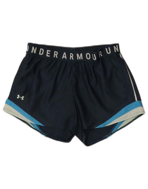 Under Armour Short de sport Heat Gear pour femme UK 10 Small Bleu marine