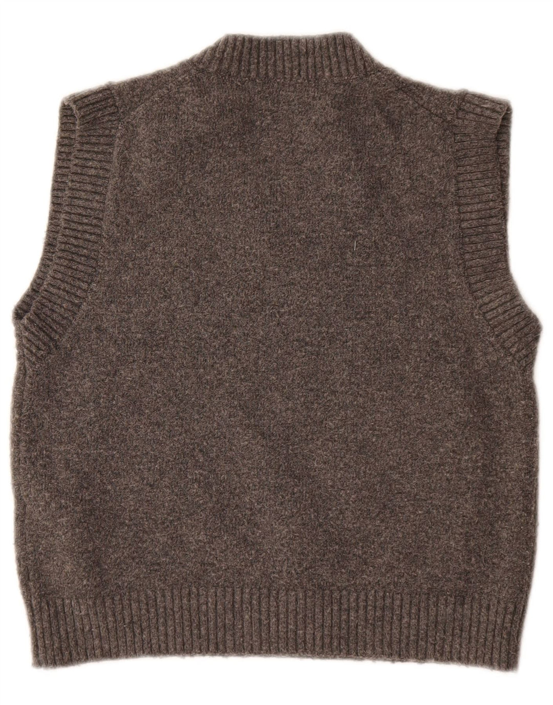 Zara Womens Crop Vest Débardeur UK 10 Petite Laine Grise