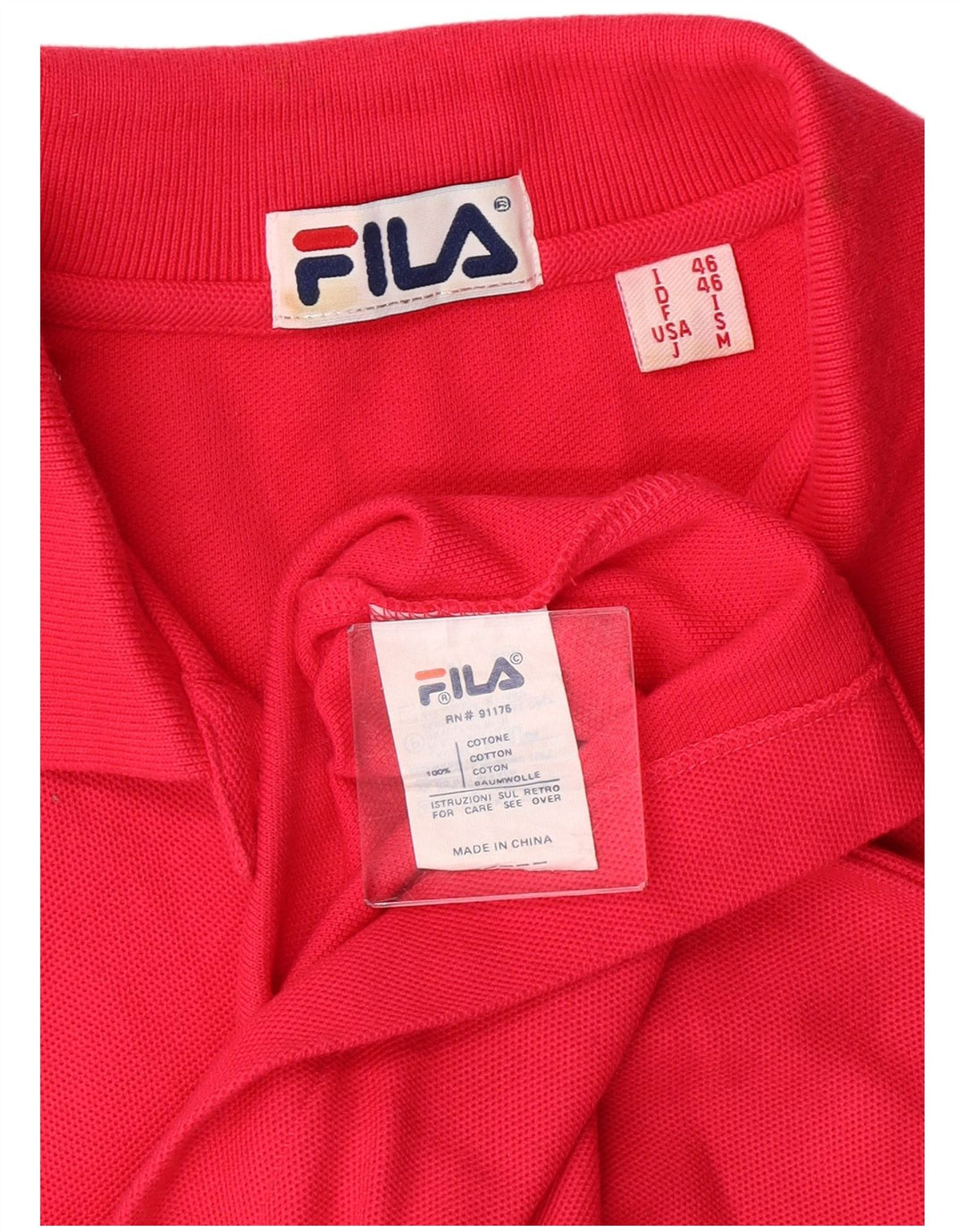 Fila Polo Homme IT 46 Petit Rose Coton